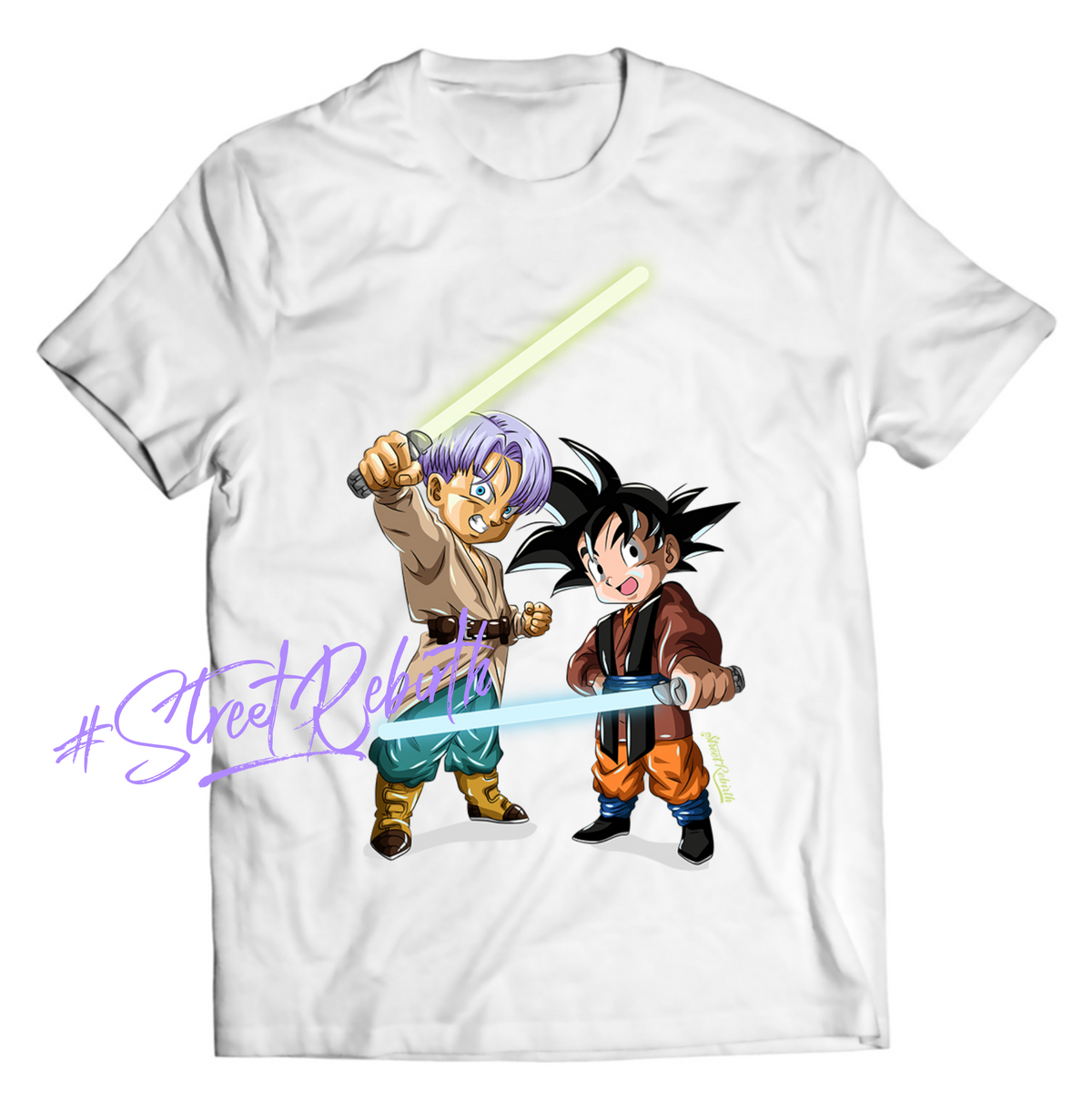 Goten and Trunks Star Wars Mashup DTG-Printed Shirt – Galactic Fusion of Anime and Sci-Fi