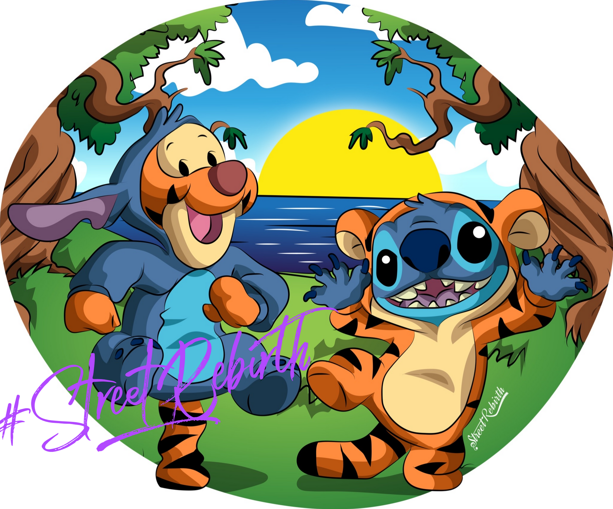 Stitch and Tigger Sticker – One 4 Inch Water Proof Vinyl Sticker – For Hydro Flask, Skateboard, Laptop, Planner, Car, Collecting, Gifting