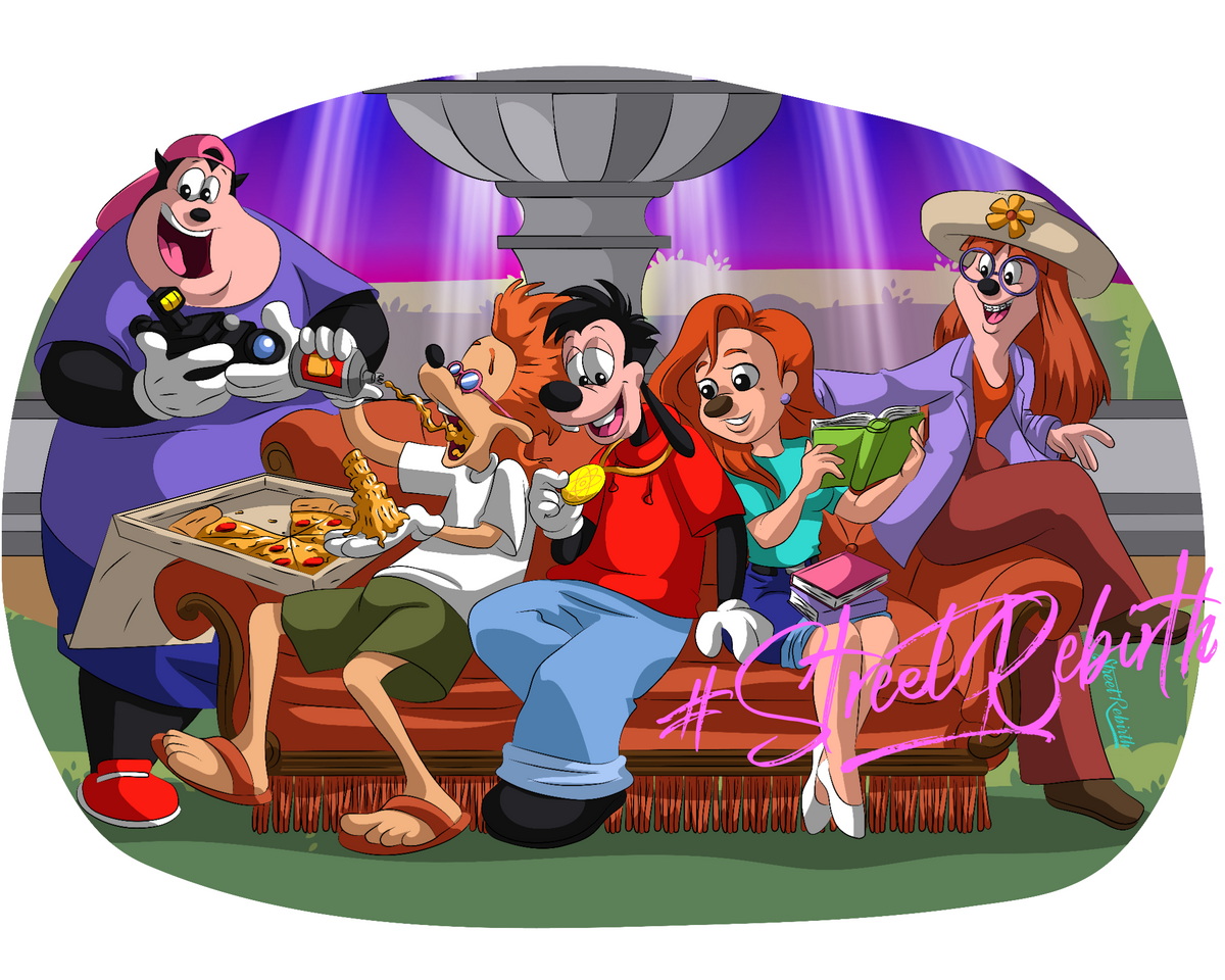 Goofy Movie mashed up with FRIENDS theme Sticker – One 4 Inch Water Proof Vinyl Sticker – For Hydro Flask, Skateboard, Laptop, Planner, Car, Collecting, Gifting