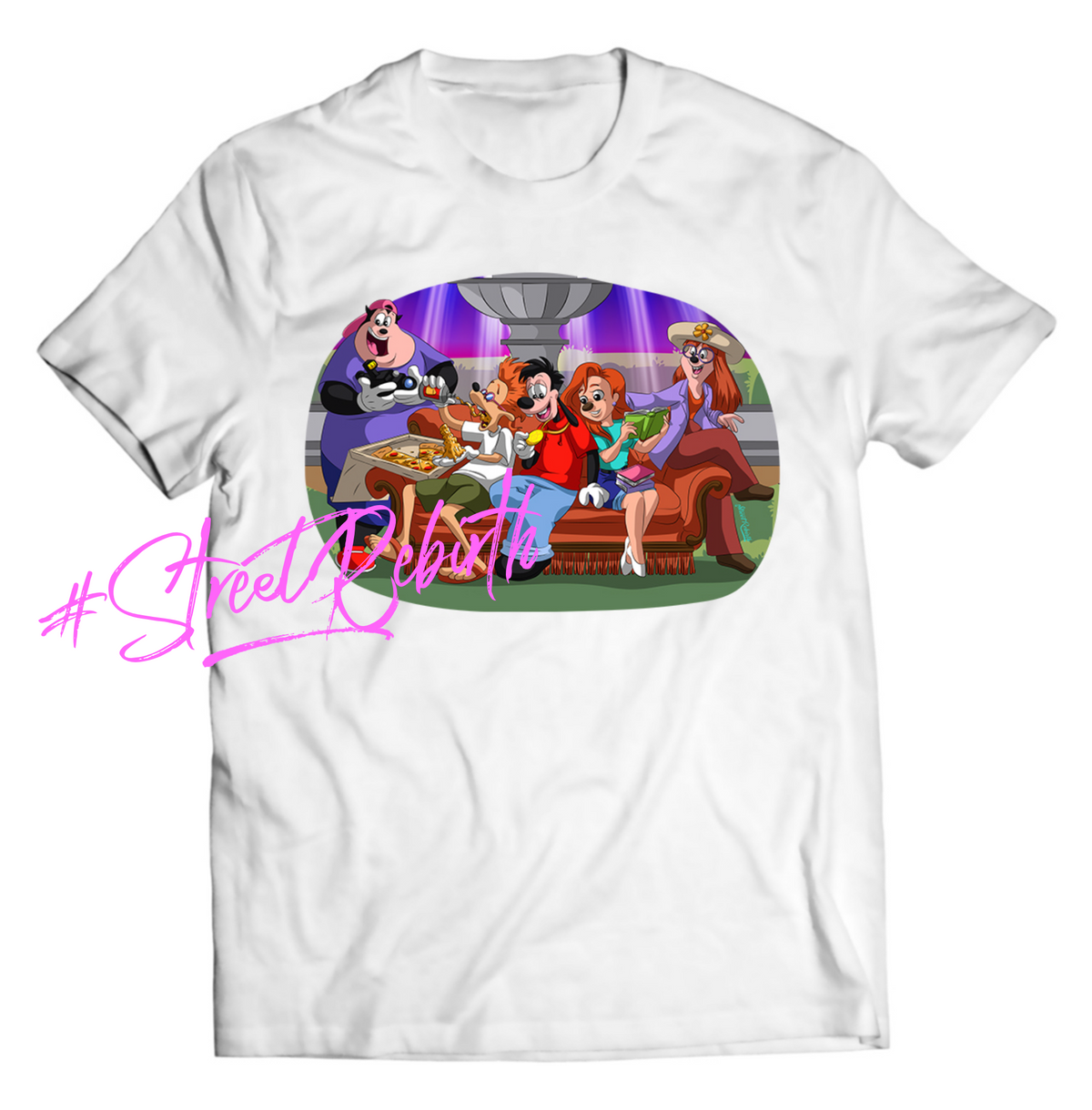 Goofy Movie Cast in Friends Theme Shirt - Direct To Garment Quality Print - Unisex Shirt - Gift For Him or Her