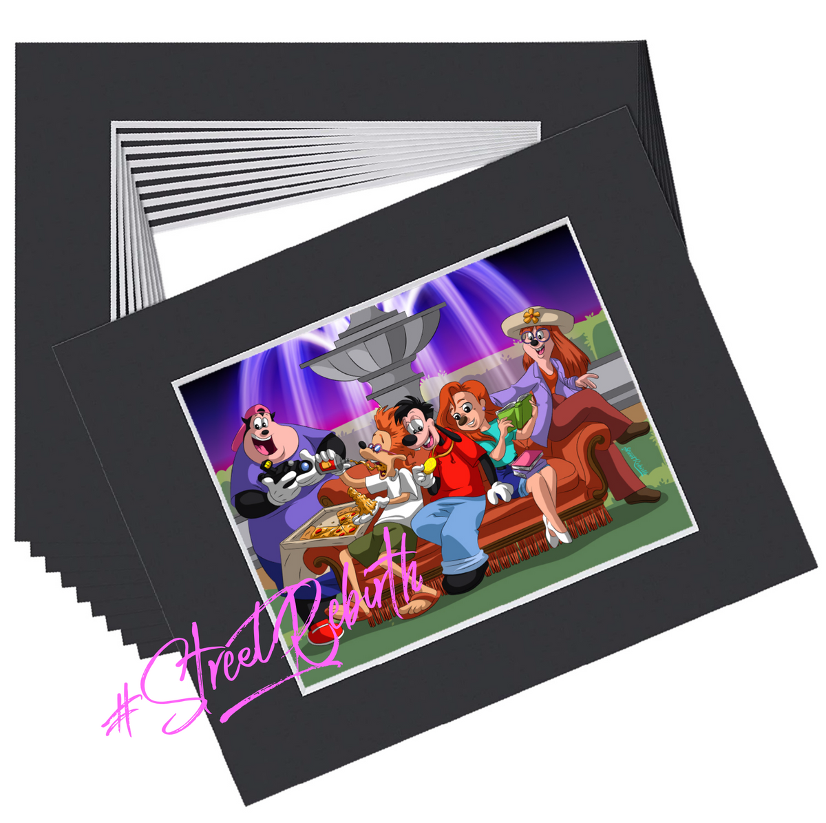 Goofy Movie with Friends Theme Art Print - Premium Luster Photo Paper - Wall Decor - 16x20 Matte Finish