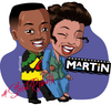 Martin And Gina Sticker – One 4 Inch Water Proof Vinyl Sticker – For Hydro Flask, Skateboard, Laptop, Planner, Car, Collecting, Gifting