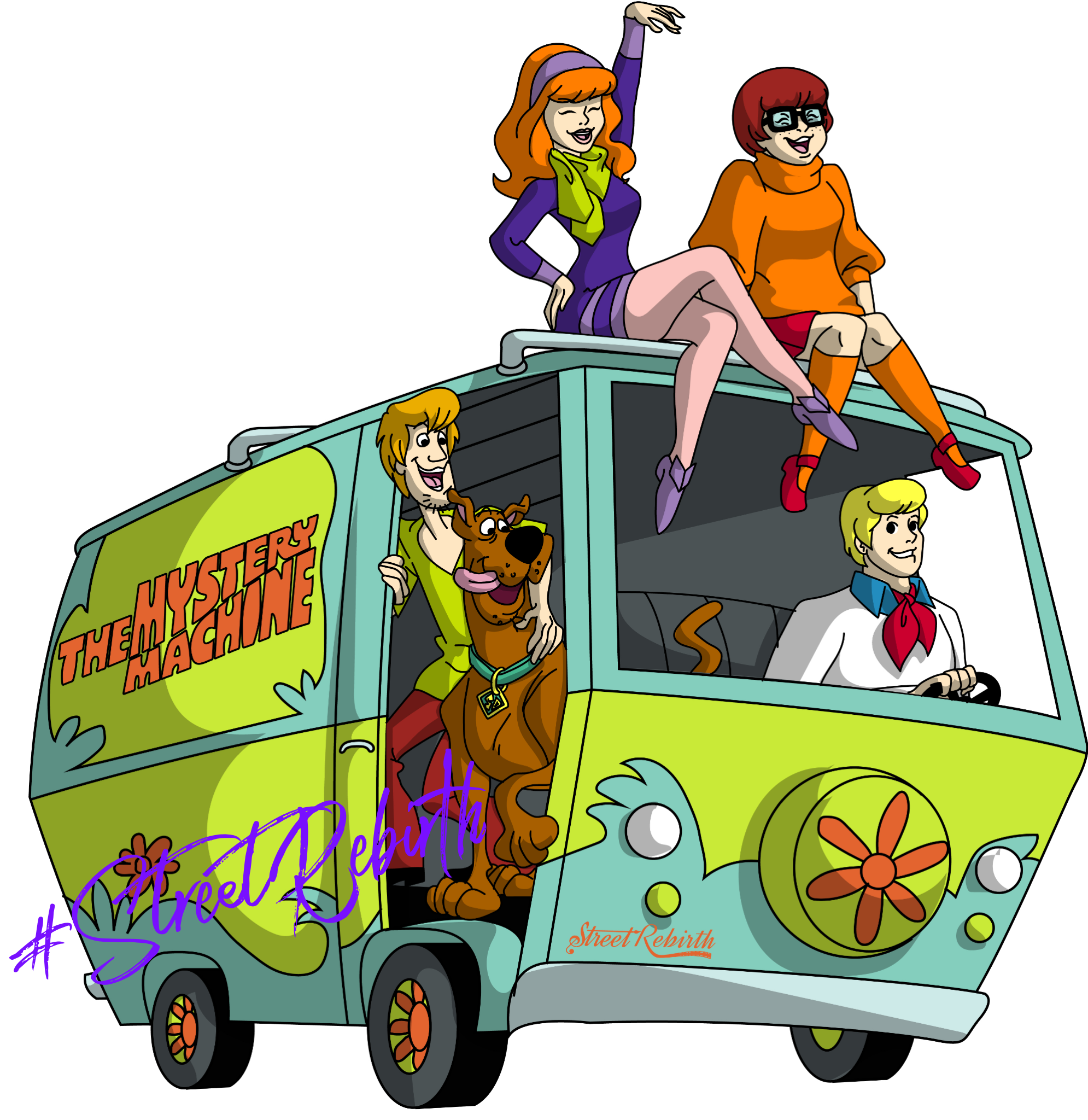 Scooby Doo Gang Sticker – One 4 Inch Water Proof Vinyl Sticker – For Hydro Flask, Skateboard, Laptop, Planner, Car, Collecting, Gifting