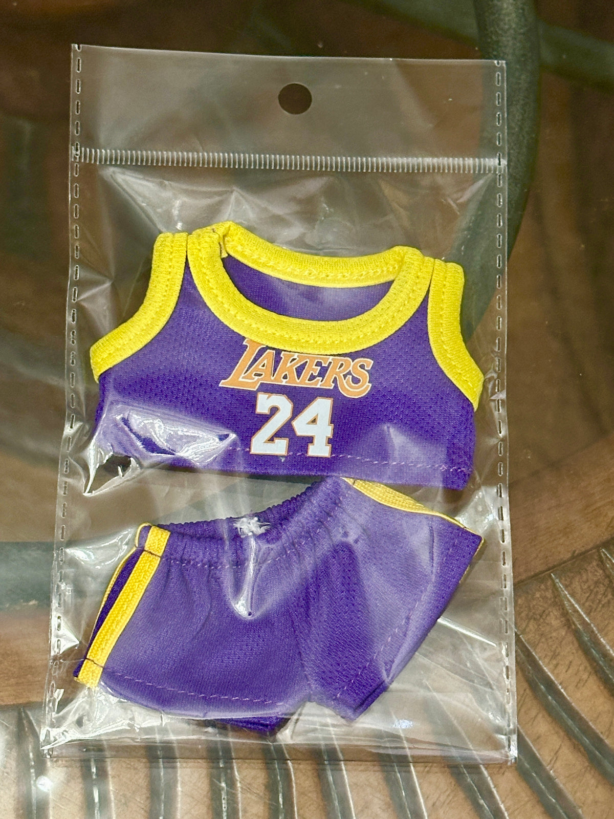Labubu Kobe Jersey – Purple &amp; Gold Basketball Outfit for Labubu Figure