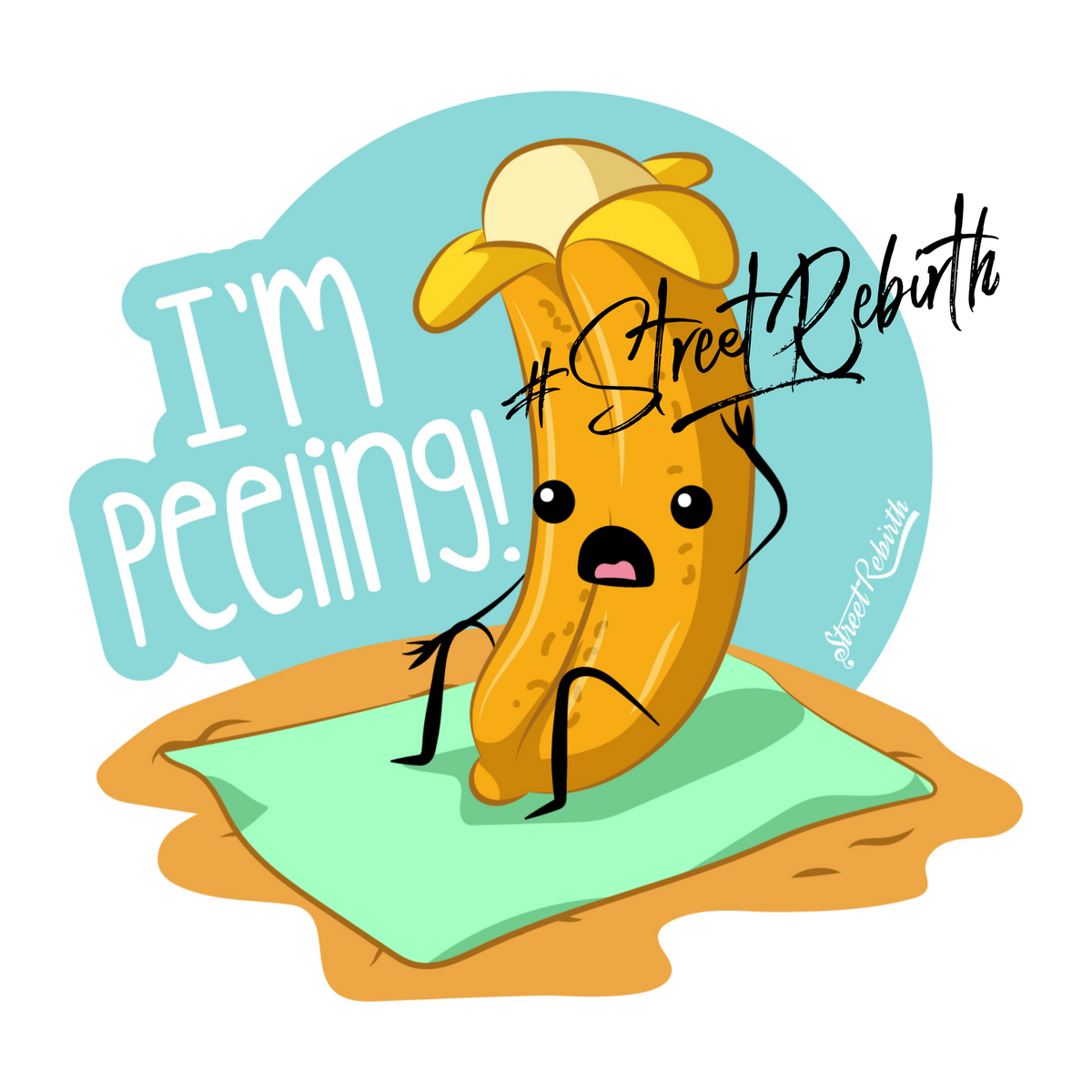 I&#39;m Peeling Pun Sticker – One 4 Inch Water Proof Vinyl Sticker – For Hydro Flask, Skateboard, Laptop, Planner, Car, Collecting, Gifting