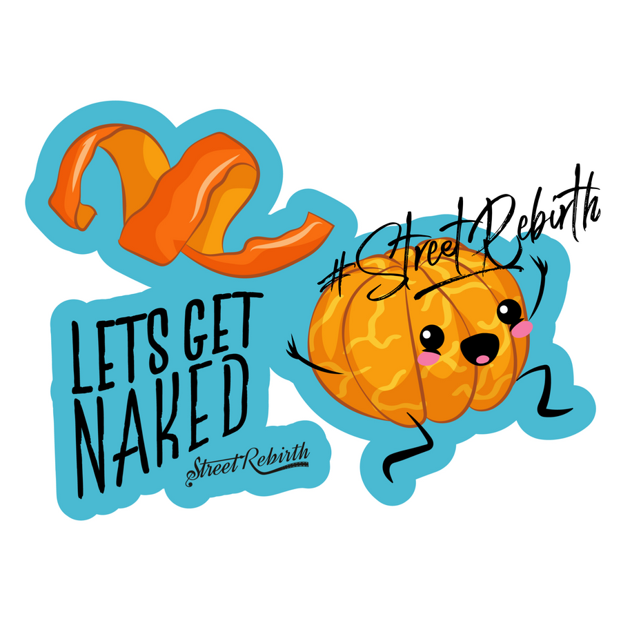 Waterproof vinyl sticker featuring an original humorous illustration