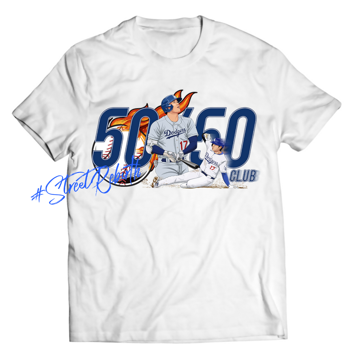 Baseball Dodgers 50 50 Club T-Shirt - Direct To Garment Quality Print - Unisex Shirt - Gift For Him or Her