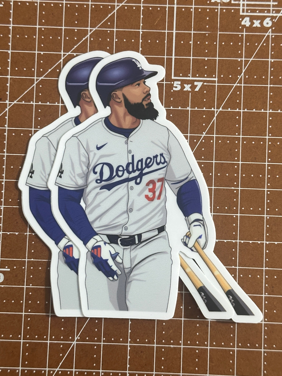 1 Teoscar Hernández Sticker – One 4 Inch Water Proof Vinyl Sticker – For Hydro Flask, Skateboard, Laptop, Planner, Car, Collecting, Gifting