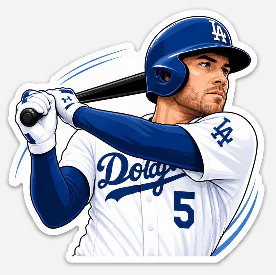 Waterproof vinyl sticker featuring an original baseball illustration