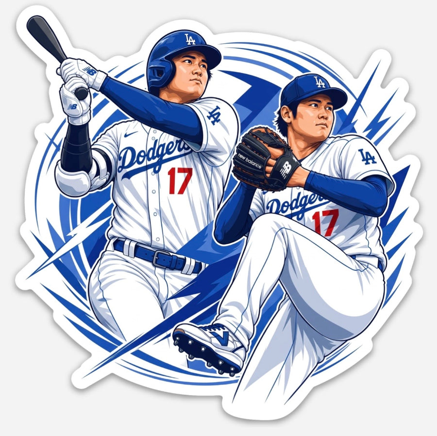 Waterproof vinyl sticker featuring an original baseball illustration