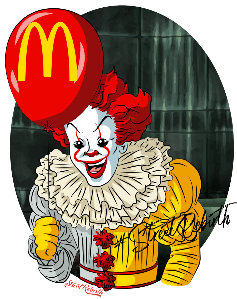 Waterproof vinyl sticker featuring an original spooky humorous retro illustration
