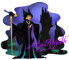 Princess Jasmine as Maleficent 4-Inch Vinyl Sticker - Halloween Horror Mashup