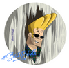 Johnny Bravo as Jack Torrance 4-Inch Vinyl Sticker - Halloween Horror Mashup