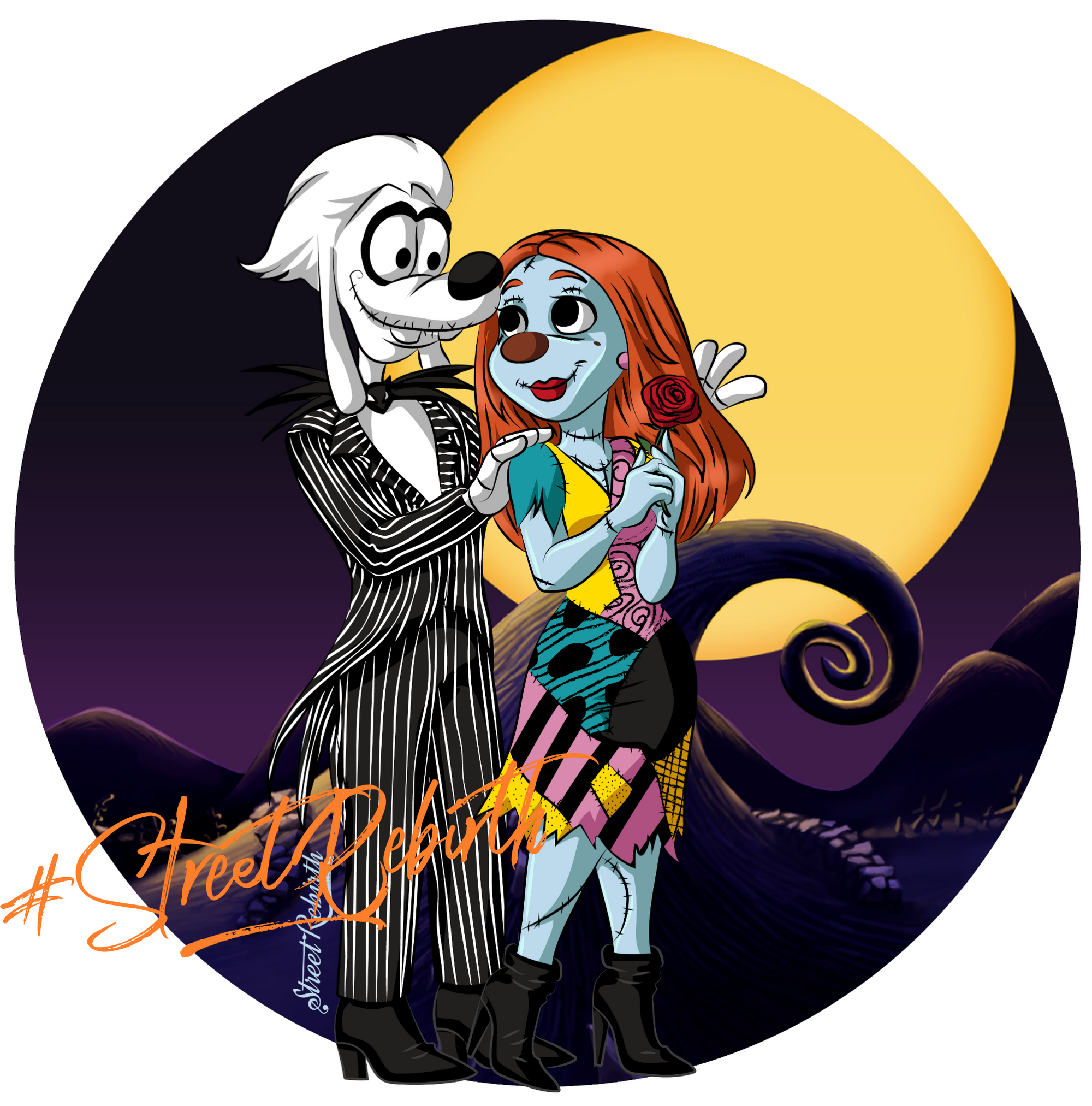 Max And Roxanne Halloween Costumes Series Mashup Sticker – One 4 Inch Water Proof Vinyl Sticker – For Hydro Flask, Skateboard, Laptop, Planner, Car, Collecting, Gifting