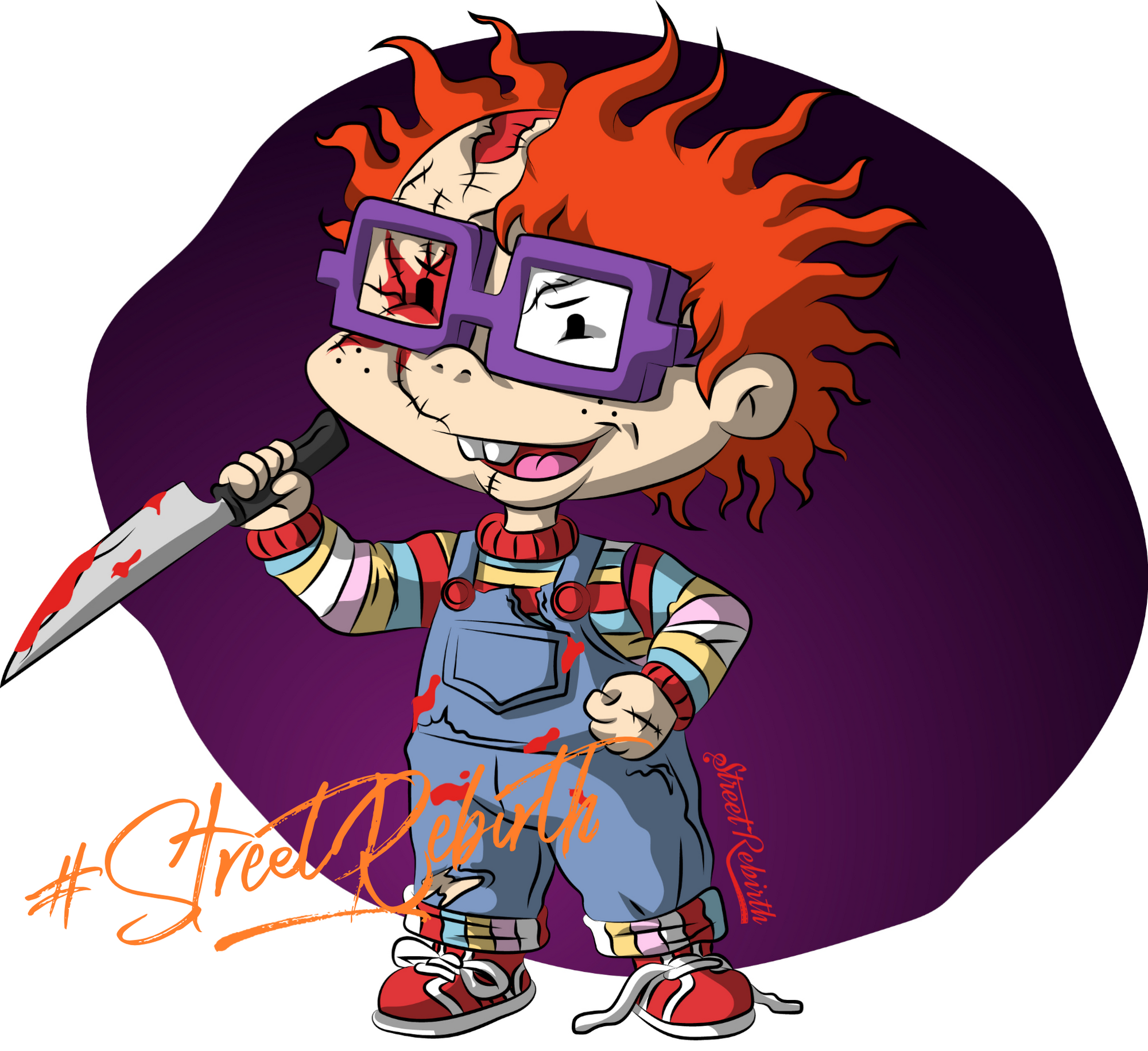 Chuckie As Chuckie Halloween Costumes Series Sticker – One 4 Inch Water Proof Vinyl Sticker – For Hydro Flask, Skateboard, Laptop, Planner, Car, Collecting, Gifting