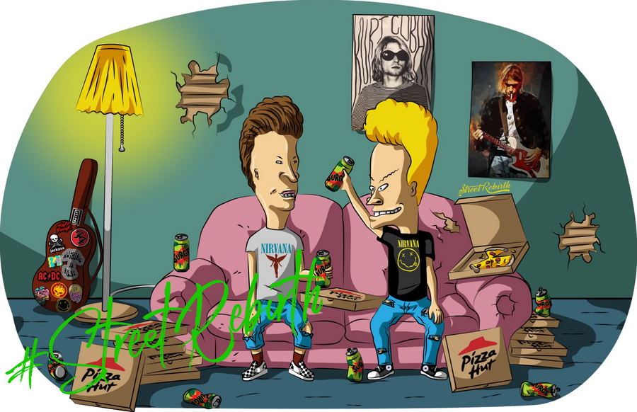 Waterproof vinyl sticker featuring an original music humorous retro illustration