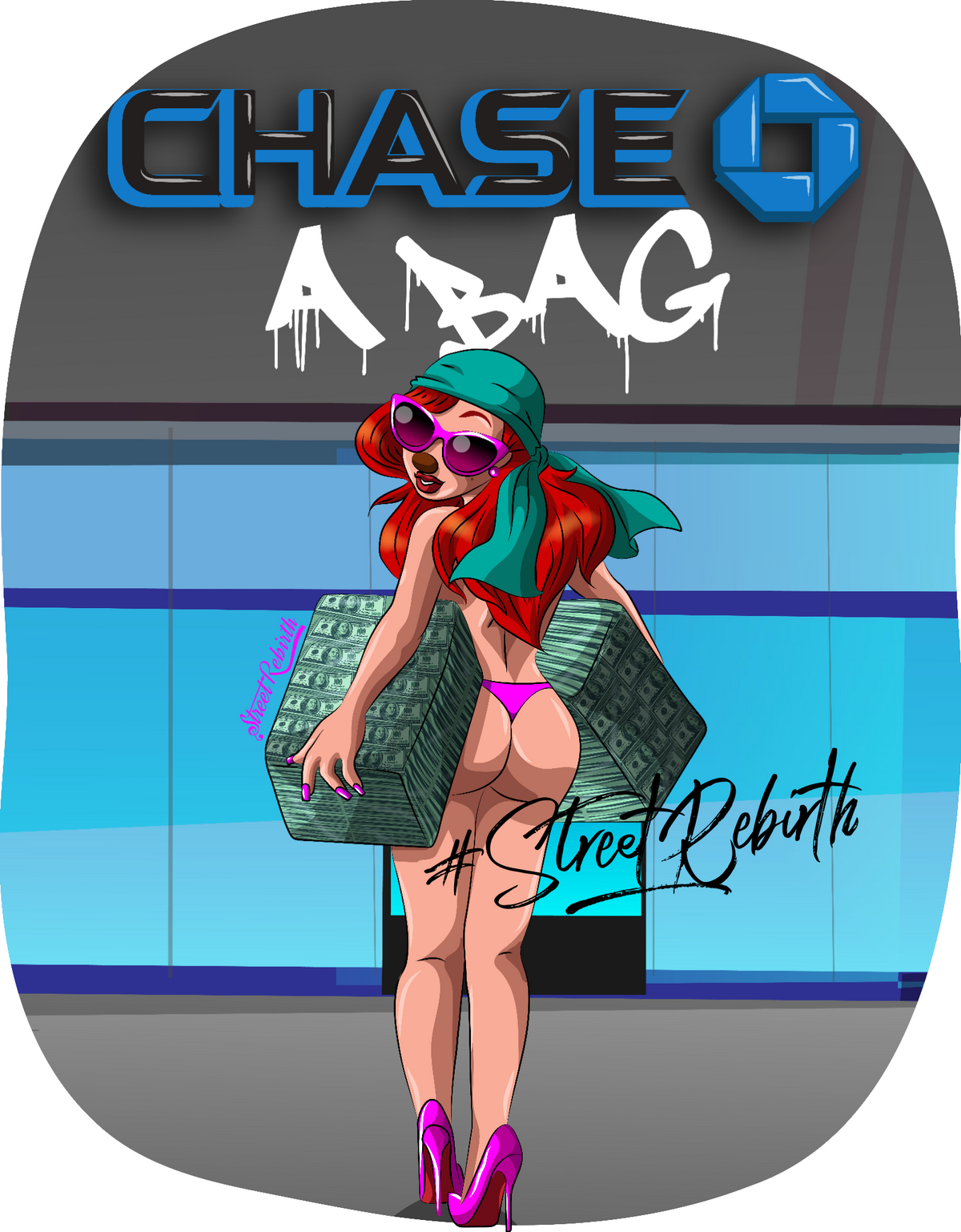 Chase A Bag Sticker – One 4 Inch Water Proof Vinyl Sticker – For Hydro Flask, Skateboard, Laptop, Planner, Car, Collecting, Gifting