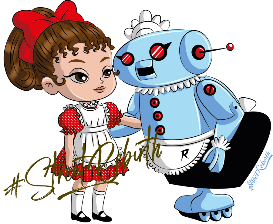 Waterproof vinyl sticker featuring an original humorous retro cartoon-style illustration