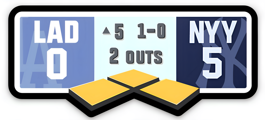 Waterproof vinyl sticker featuring an original baseball illustration