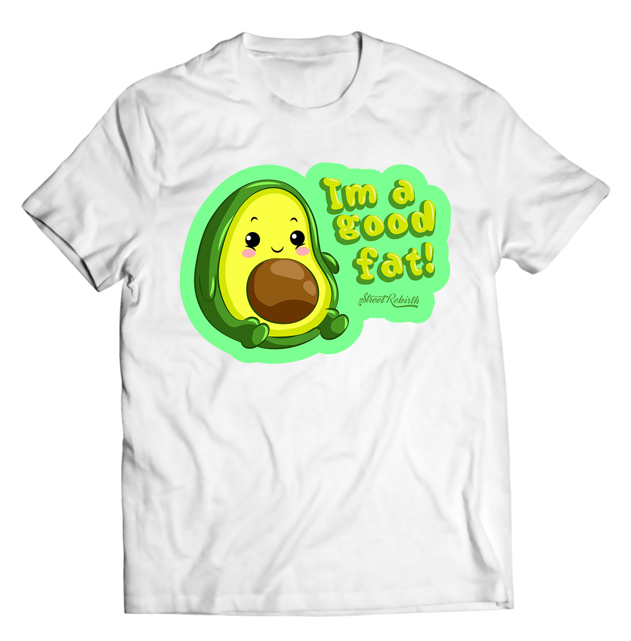 I’m a Good Fat Avocado DTG-Printed Shirt – Punny and Fun Design