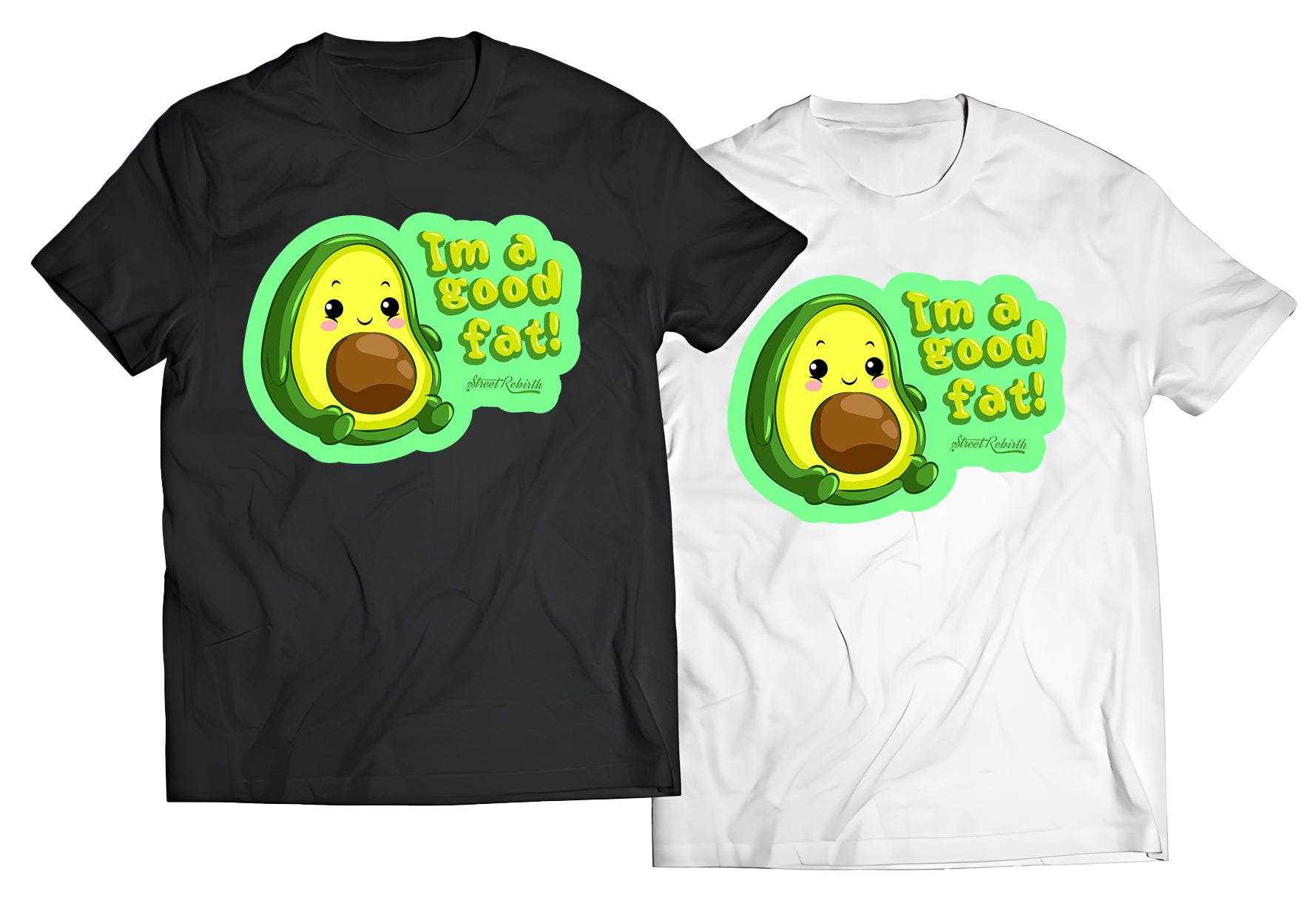 I’m a Good Fat Avocado DTG-Printed Shirt – Punny and Fun Design