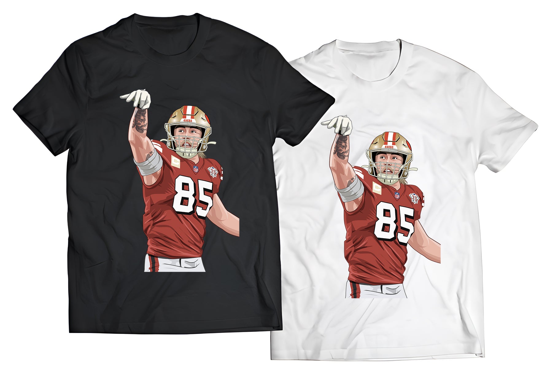 Kittle Football 49ers Shirt - Direct To Garment Quality Print - Unisex Shirt - Gift For Him or Her