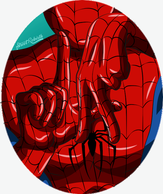 Spiderman LA Sign Vinyl Sticker | West Coast Hero Hand Gesture