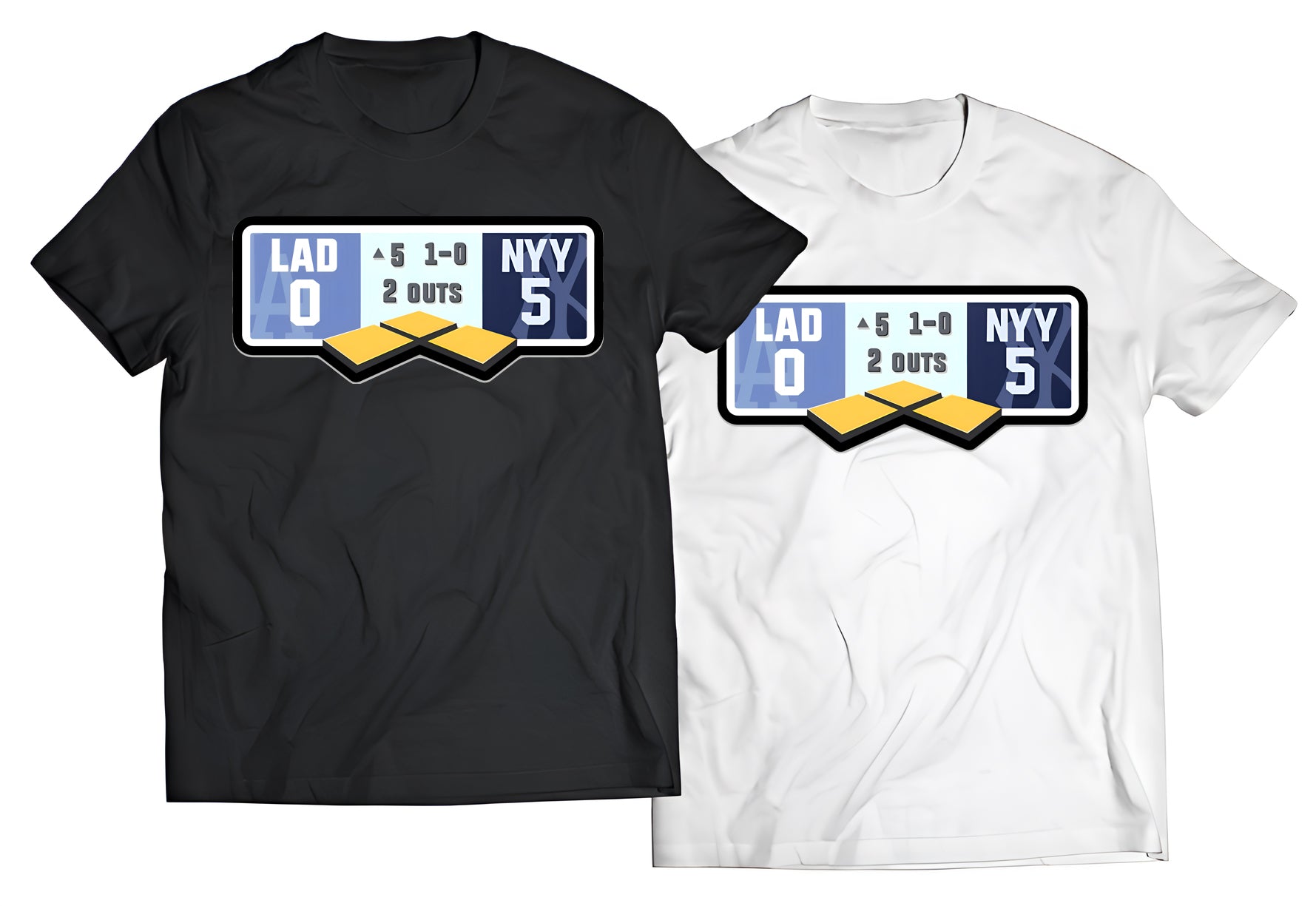 Game 5, 5th Inning Victory T-Shirt | Dodgers vs. Yankees | White or Black