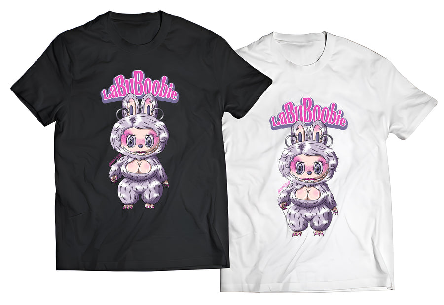 Unisex graphic T-shirt featuring an original spooky humorous cute illustration
