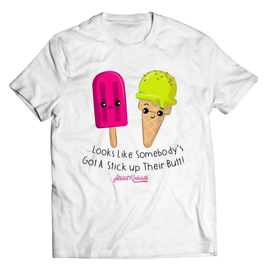 Unisex graphic T-shirt featuring an original food-themed humorous illustration