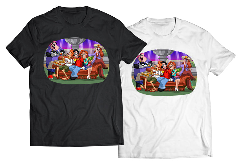 Goofy Movie Cast in Friends Theme Shirt - Direct To Garment Quality Print - Unisex Shirt - Gift For Him or Her