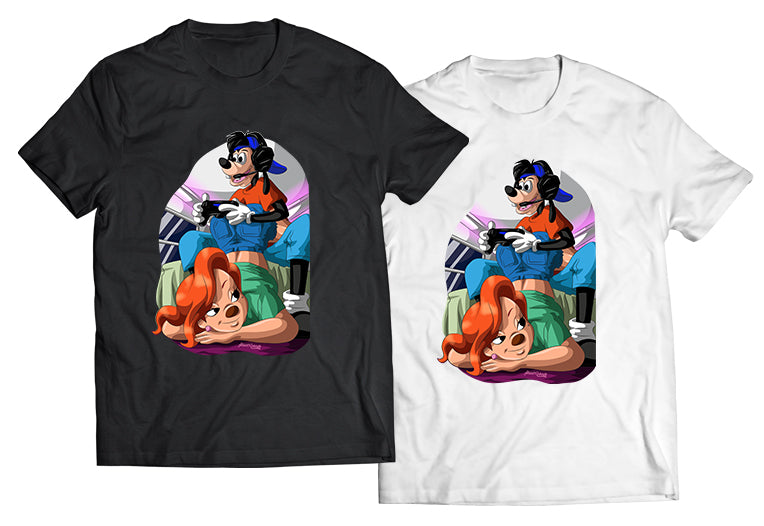 Max and Roxanne "Gaming Together" DTG-Printed Shirt – Love and Pixels