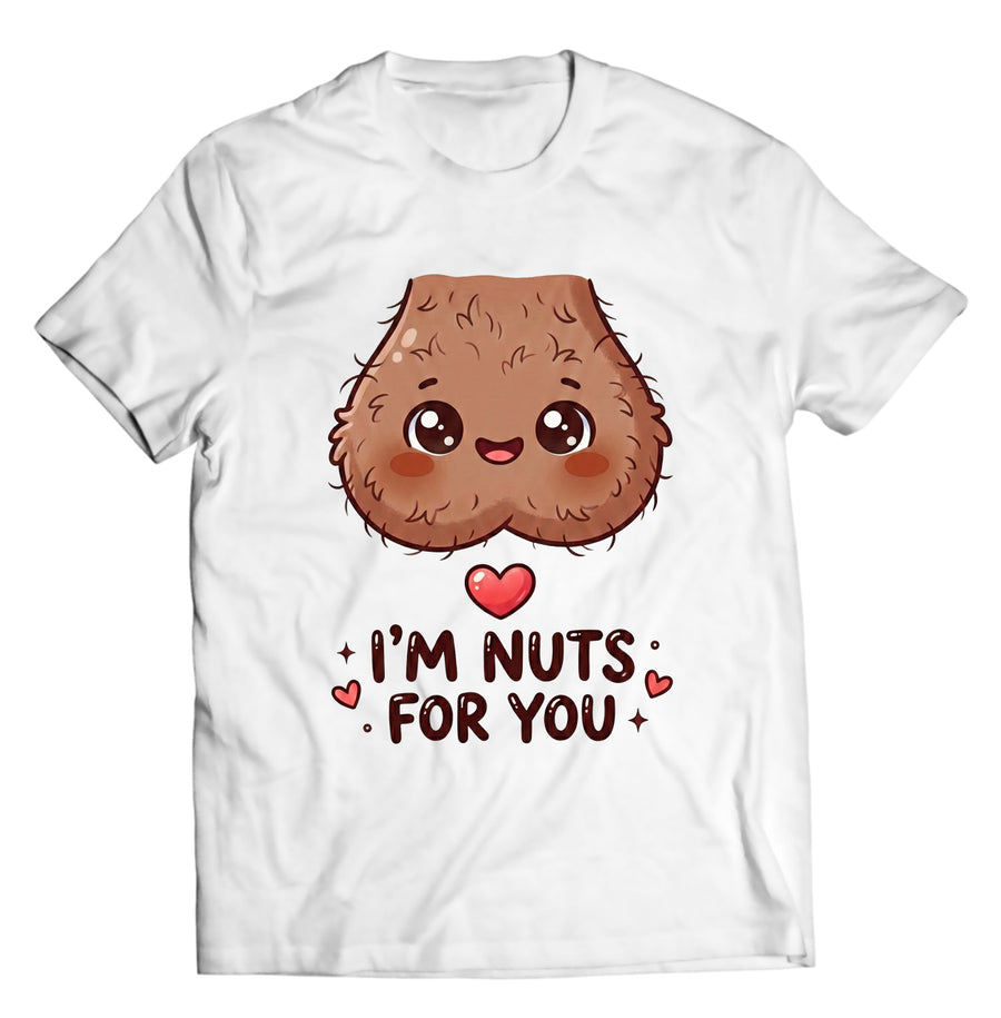 Unisex graphic T-shirt featuring an original romantic humorous illustration
