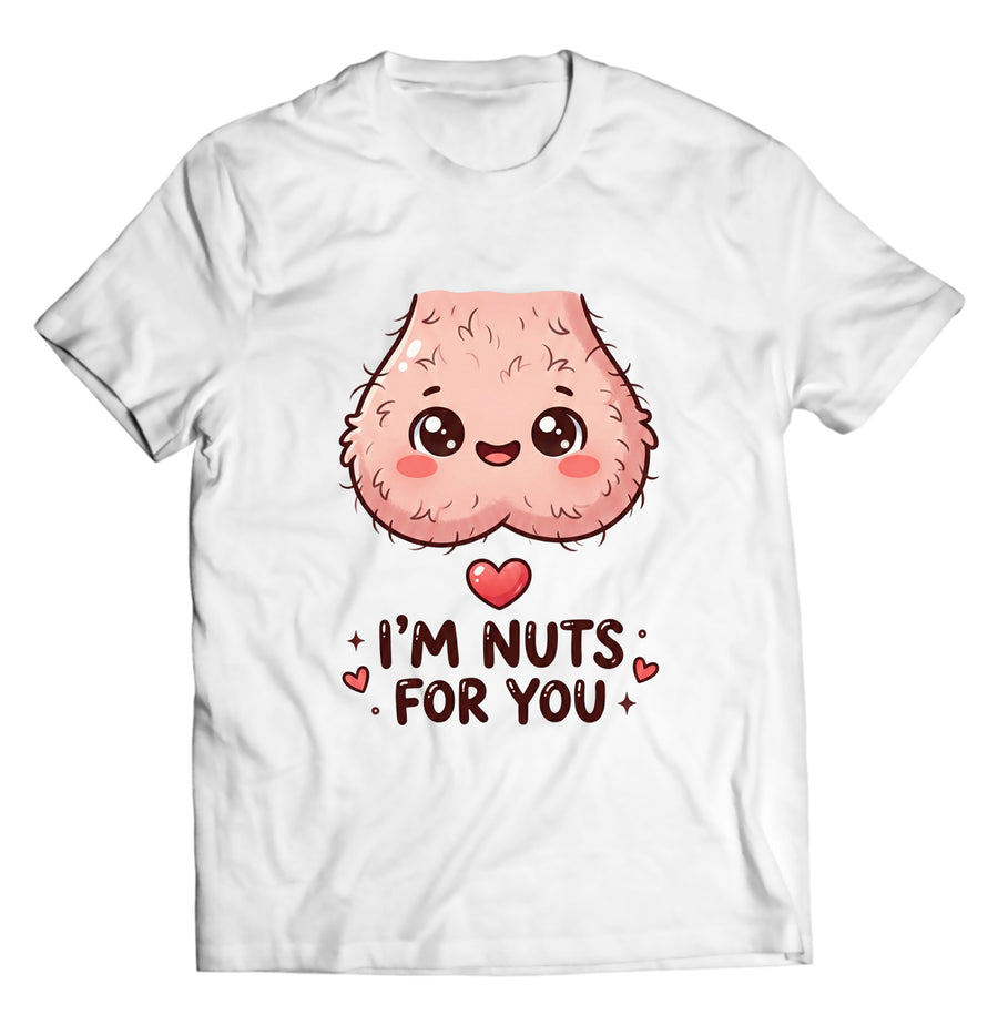 Unisex graphic T-shirt featuring an original romantic humorous illustration