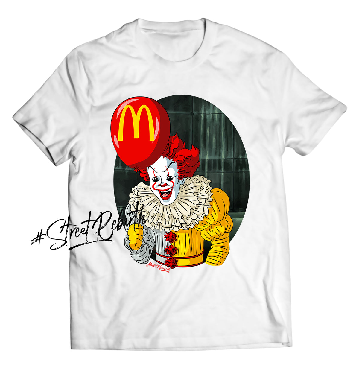 Ronald McDonald as Pennywise Halloween Horror Mashup T-Shirt