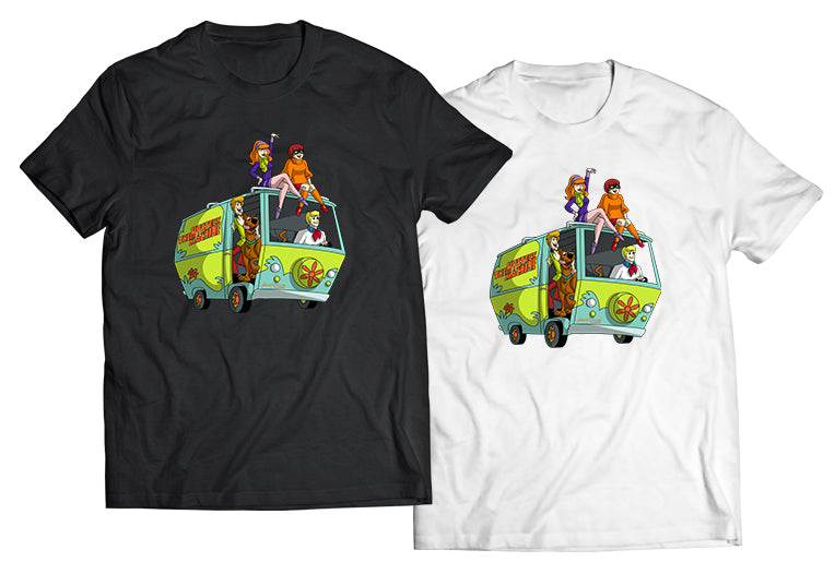 “Cruisin’ with the Mystery Crew” – Retro Van Squad-Inspired T-Shirt | Classic Cartoon Vibes &amp; Nostalgia Ride