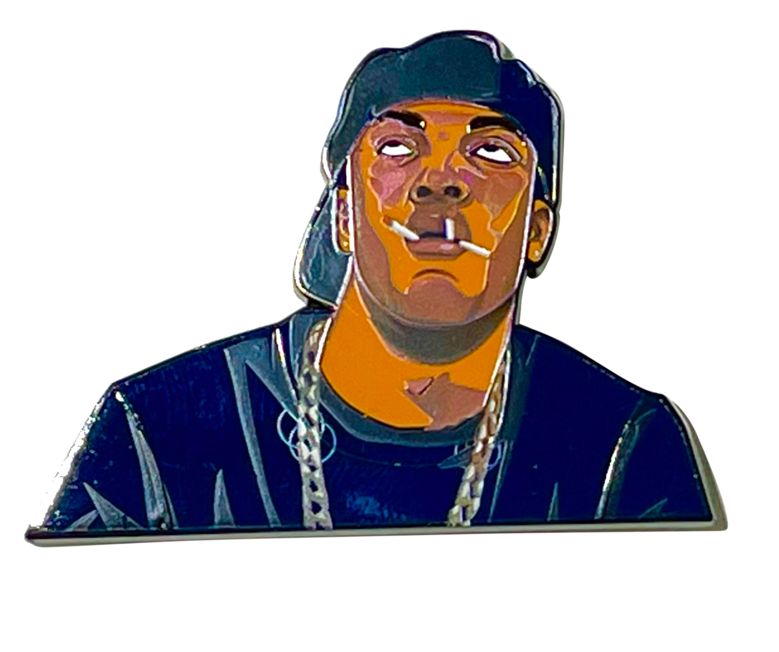 Smokey “Triple Joint” Enamel Pin – 2 Inch Hard Enamel • Friday Movie Inspired • Smokey Smoking 3 Joints Pin • Funny Hood Classic Collectible