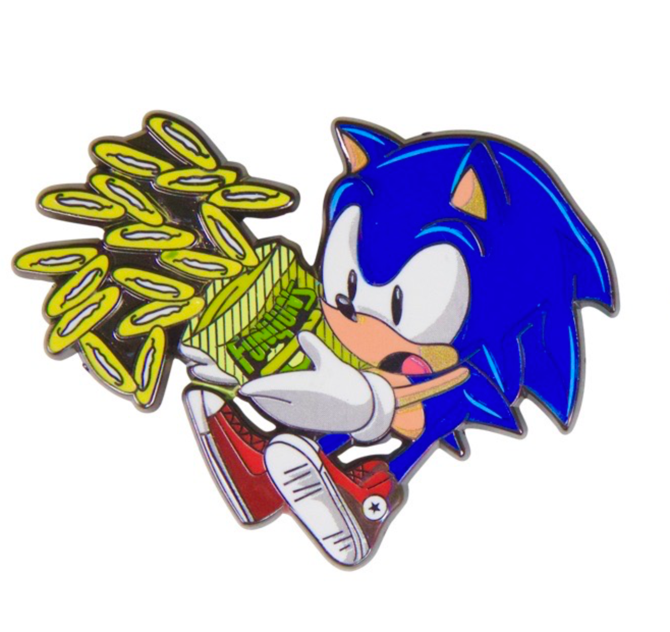 Sonic Losing Funyun Rings Enamel Pin – A Fun and Crunchy Twist