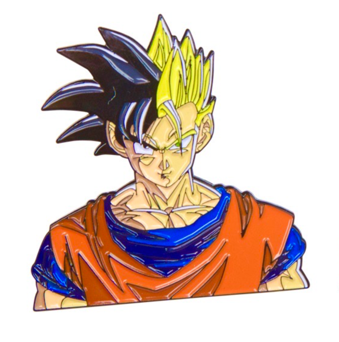 Goku and Gohan Half-Face Enamel Pin – A Powerful Saiyan Duo Tribute