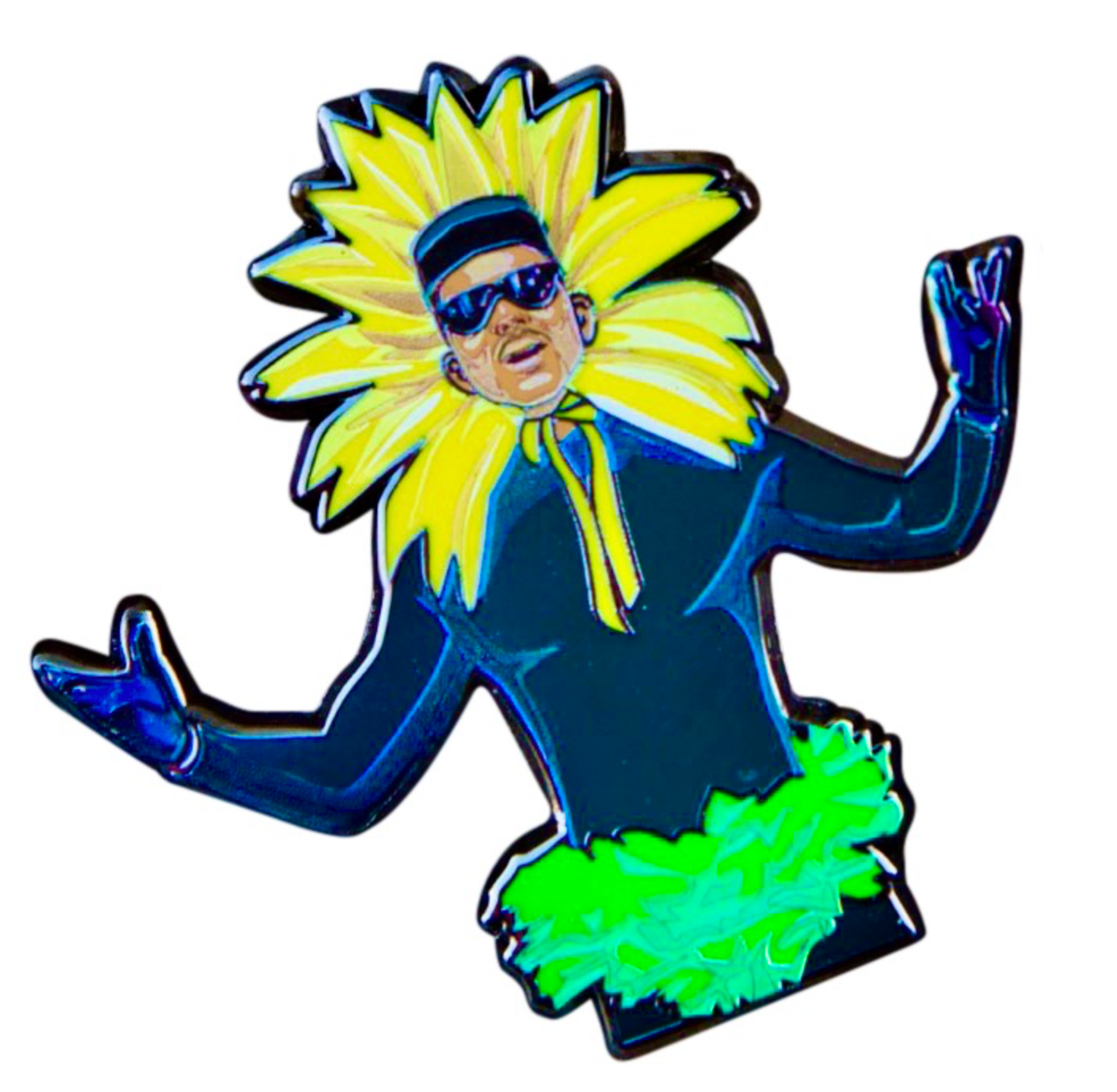 Will Smith as a Sunflower Enamel Pin – Fresh Prince Nostalgia Collectible