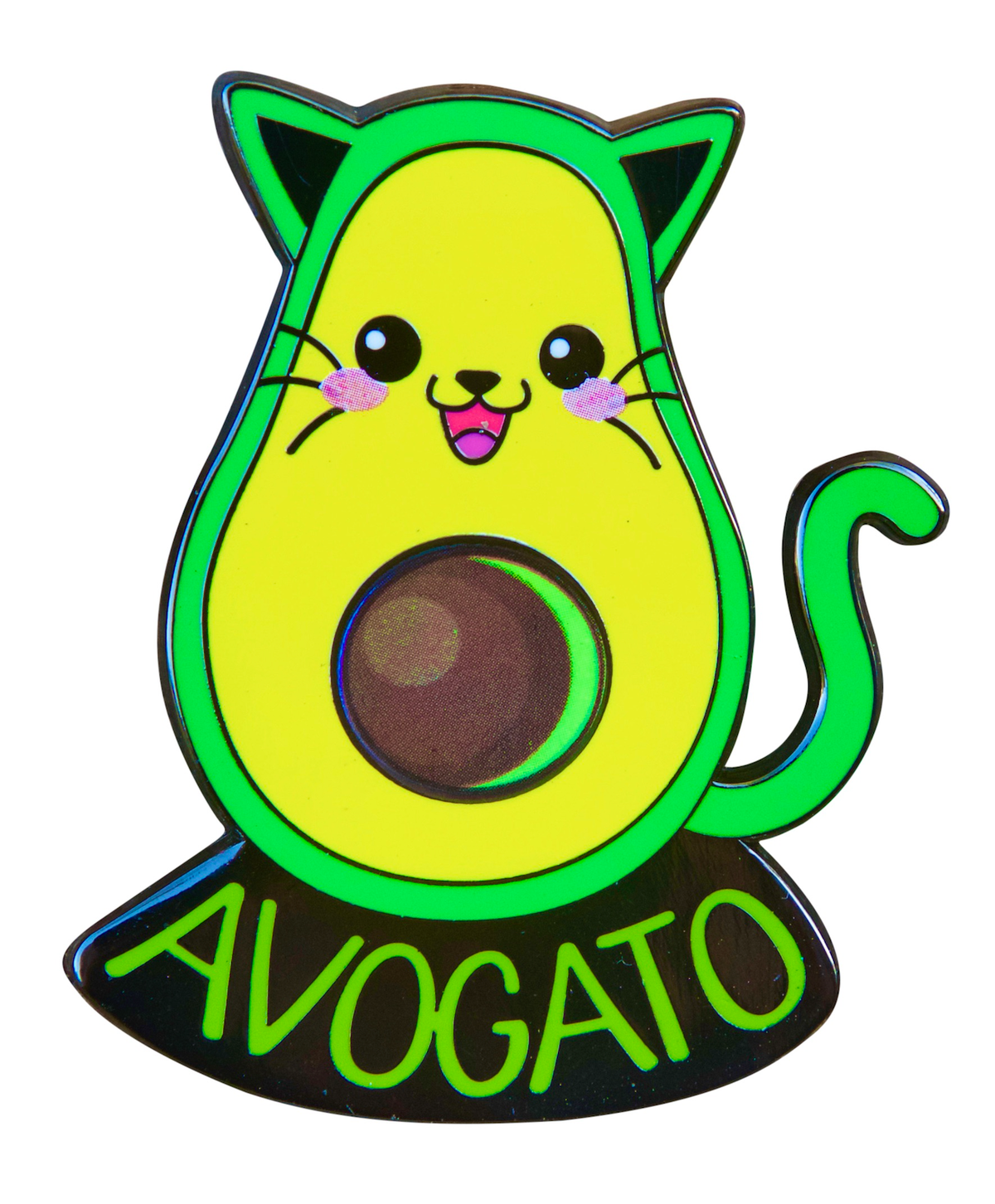 Avogato Enamel Pin – The Purrfect Blend of Avocado and Cat