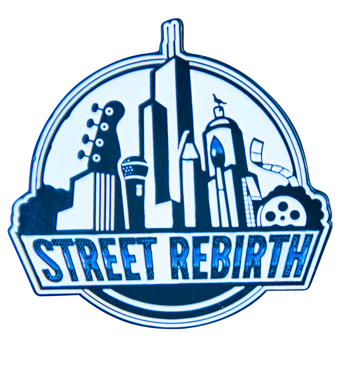 Street Rebirth Skyline Logo Enamel Pin – A Tribute to Underdogs and Inner-City Creativity