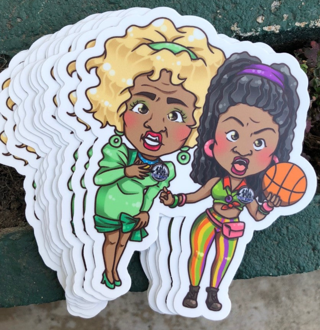 Shanaenae & Lawanda Vinyl Sticker – Iconic Comedy Duo from Martin & In Living Color – One 4 Inch Water Proof Vinyl Sticker – For Hydro Flask, Skateboard, Laptop, Planner, Car, Collecting, Gifting