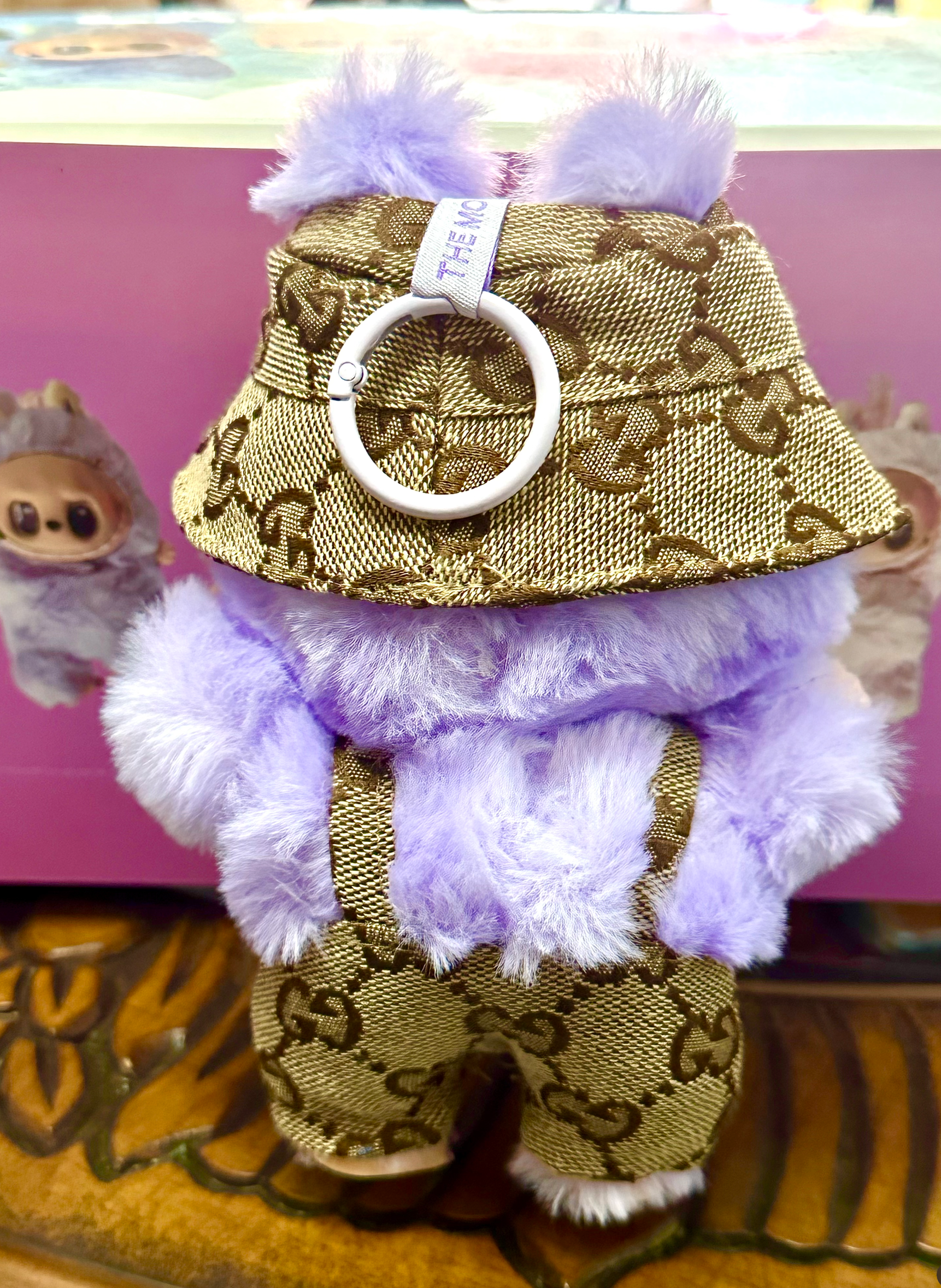 Labubu 3.0 (Luck – Light Purple) – Opened Figure Wearing Gucci-Inspired Outfit
