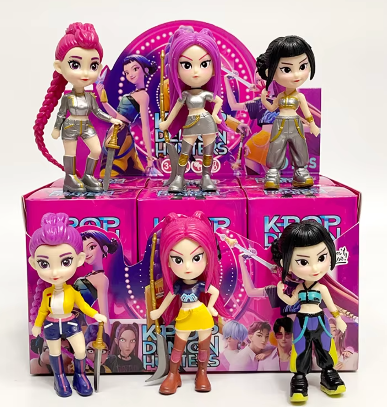 KPOP Demon Hunters Mystery Art Figure Doll – Blind Box Collectible | K-pop Anime Girl Group Figures | HuntrX Edition