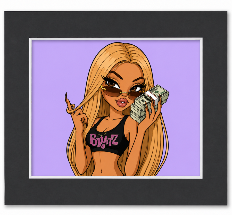 Wall art print featuring an original humorous illustration