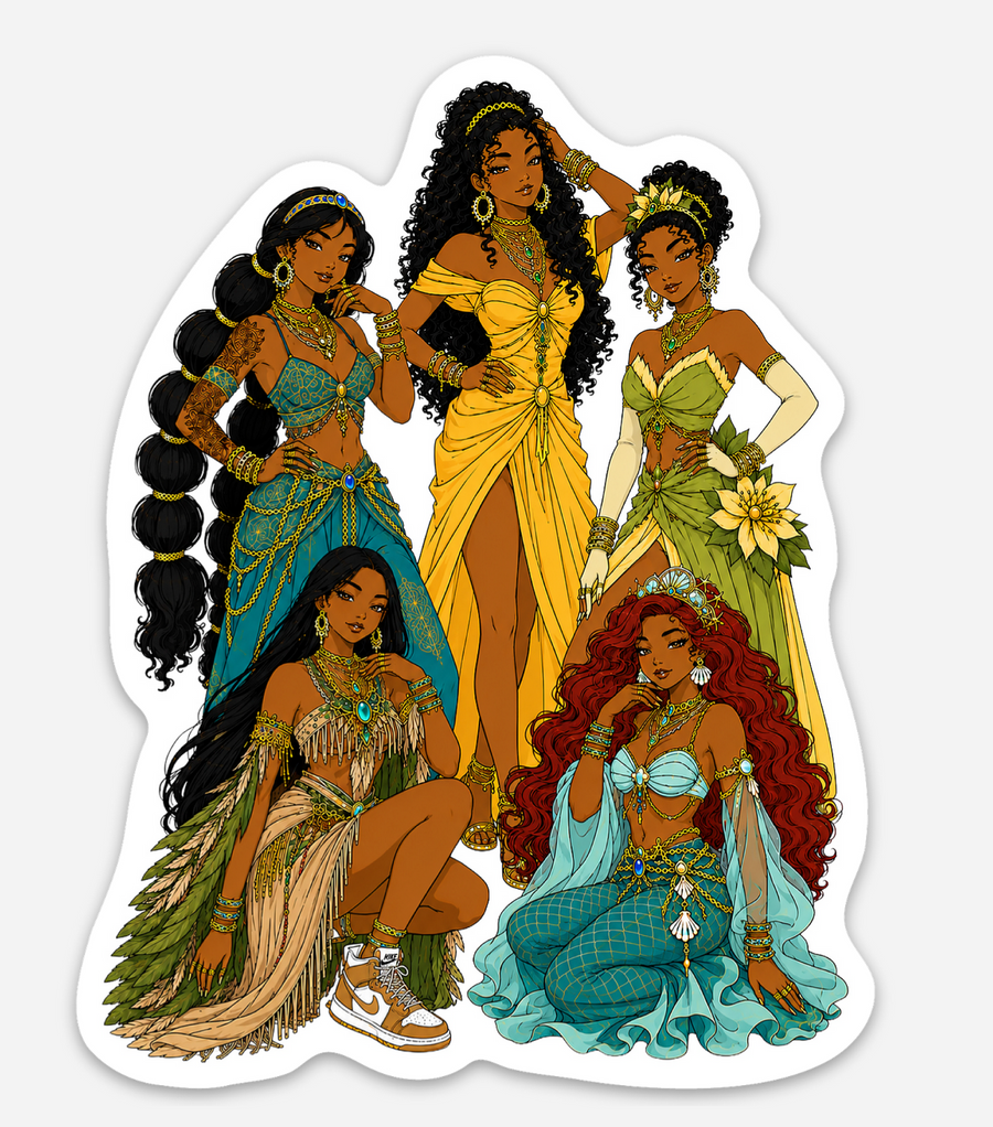 Waterproof vinyl sticker featuring an original humorous illustration