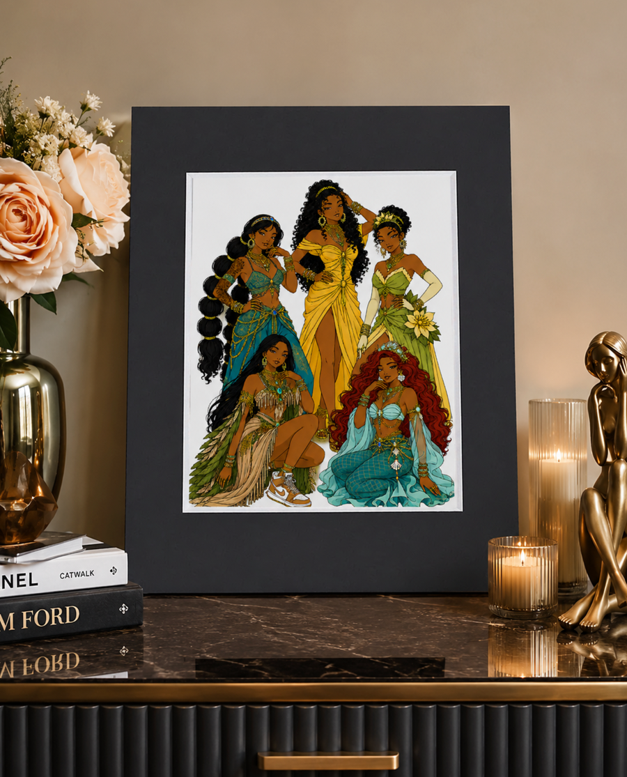 Wall art print featuring an original humorous illustration