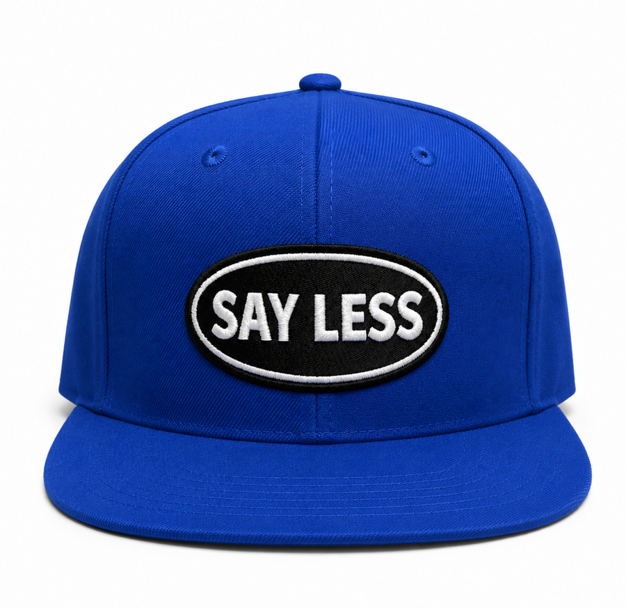 Baseball cap with an original embroidered hip hop humorous design