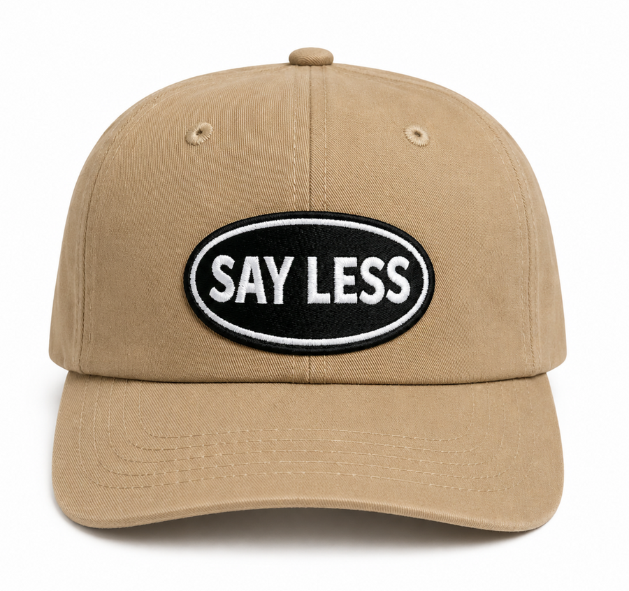 Baseball cap with an original embroidered hip hop humorous design